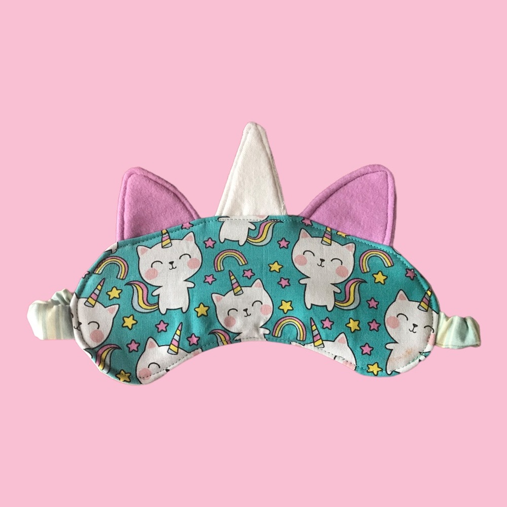 Caticorn Sleep Mask, Child Sleep Mask, Child Eye Mask, Unicorn Sleep Mask